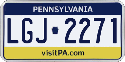 PA license plate LGJ2271