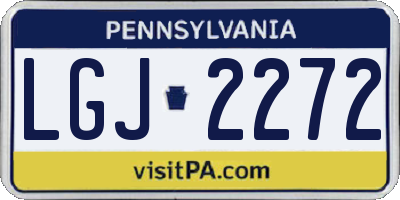 PA license plate LGJ2272