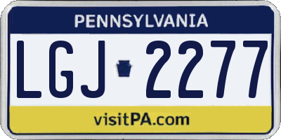 PA license plate LGJ2277