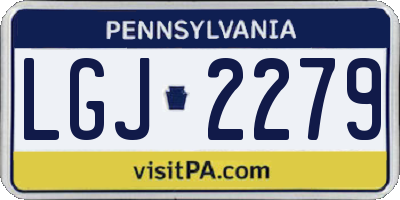 PA license plate LGJ2279