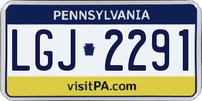 PA license plate LGJ2291