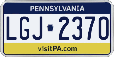 PA license plate LGJ2370