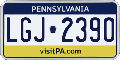 PA license plate LGJ2390