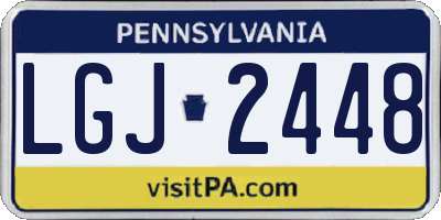 PA license plate LGJ2448