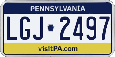 PA license plate LGJ2497