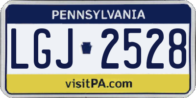 PA license plate LGJ2528