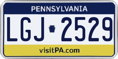 PA license plate LGJ2529