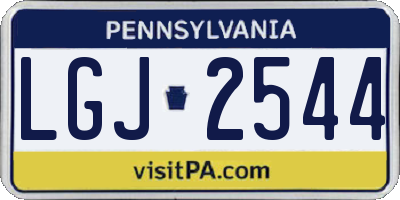 PA license plate LGJ2544