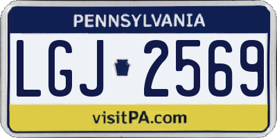 PA license plate LGJ2569