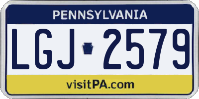 PA license plate LGJ2579