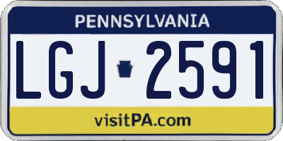 PA license plate LGJ2591