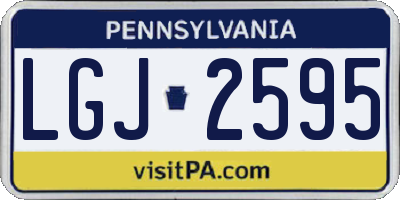PA license plate LGJ2595