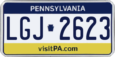 PA license plate LGJ2623