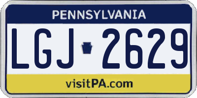 PA license plate LGJ2629