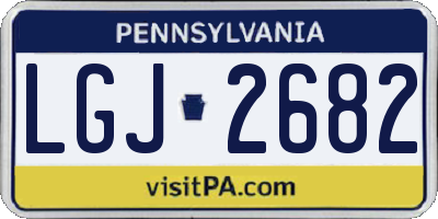 PA license plate LGJ2682