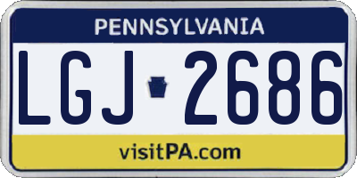 PA license plate LGJ2686