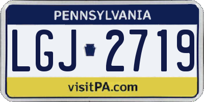 PA license plate LGJ2719