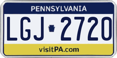PA license plate LGJ2720