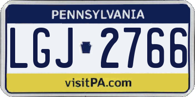 PA license plate LGJ2766