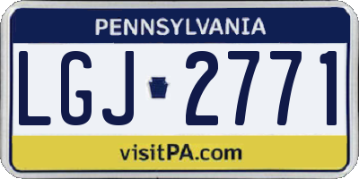 PA license plate LGJ2771