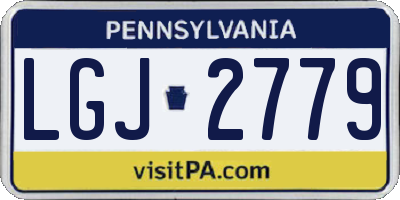 PA license plate LGJ2779