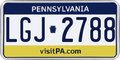 PA license plate LGJ2788