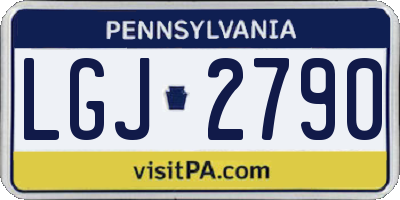 PA license plate LGJ2790