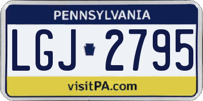PA license plate LGJ2795