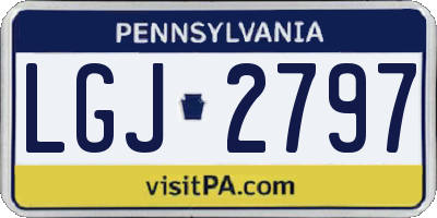PA license plate LGJ2797