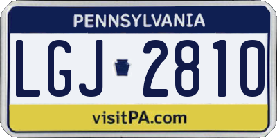 PA license plate LGJ2810