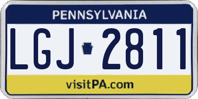 PA license plate LGJ2811