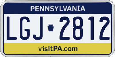 PA license plate LGJ2812