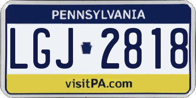 PA license plate LGJ2818