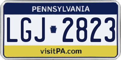 PA license plate LGJ2823