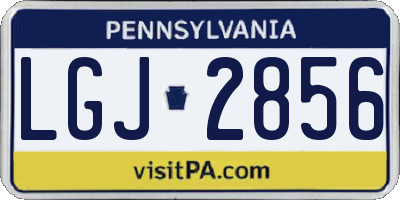 PA license plate LGJ2856