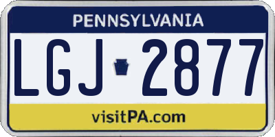 PA license plate LGJ2877