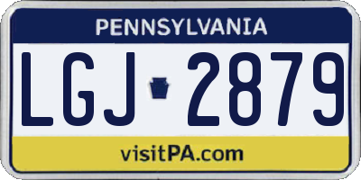 PA license plate LGJ2879