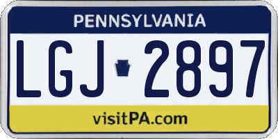 PA license plate LGJ2897