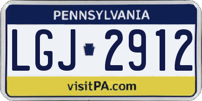 PA license plate LGJ2912
