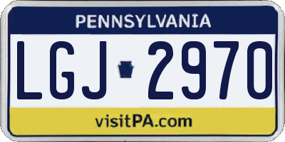 PA license plate LGJ2970