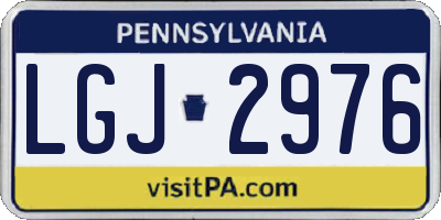 PA license plate LGJ2976
