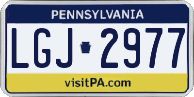 PA license plate LGJ2977