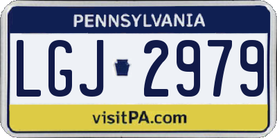 PA license plate LGJ2979