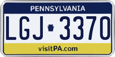 PA license plate LGJ3370