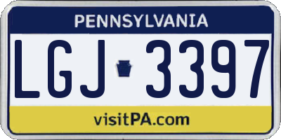 PA license plate LGJ3397