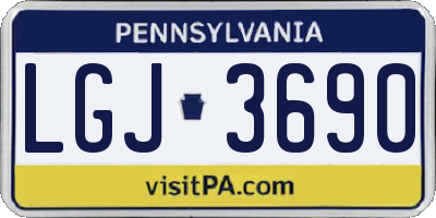PA license plate LGJ3690
