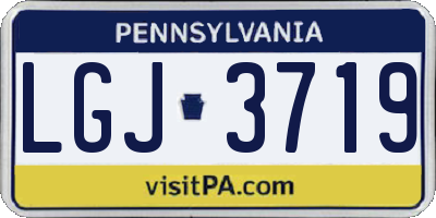 PA license plate LGJ3719
