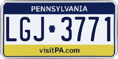 PA license plate LGJ3771