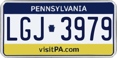 PA license plate LGJ3979
