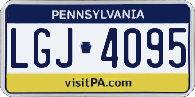 PA license plate LGJ4095
